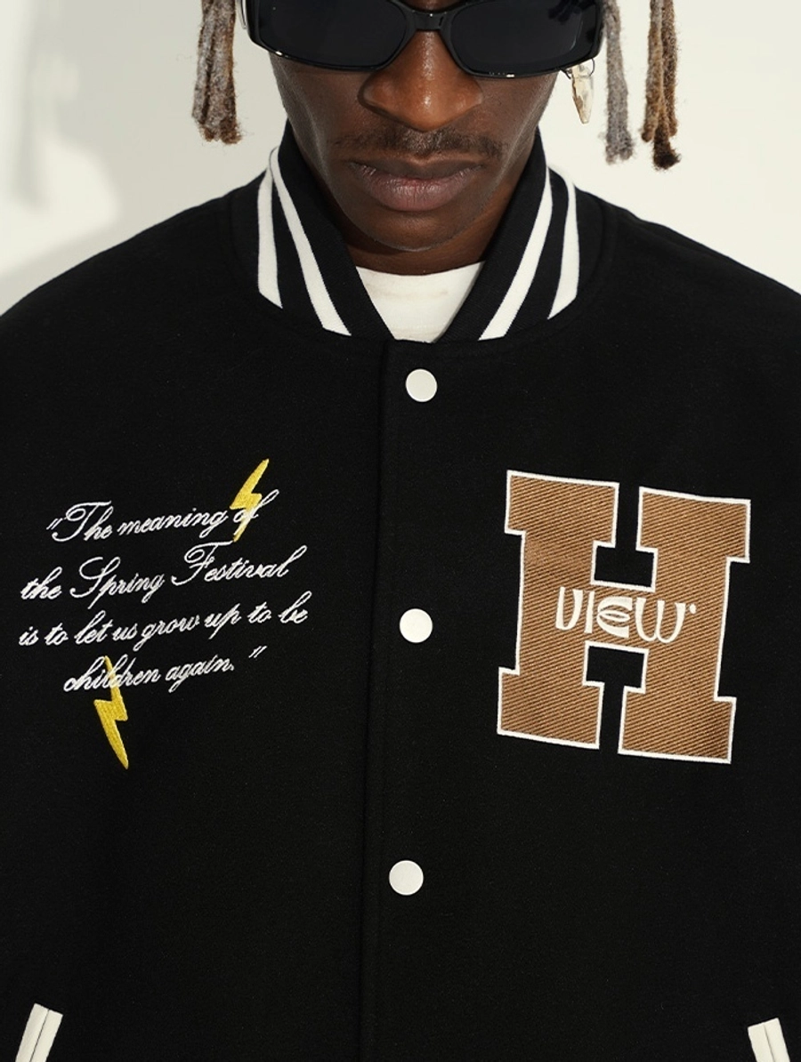 Бомбер HARSHandCRUEL "BLM Logo" Varsity Jacket