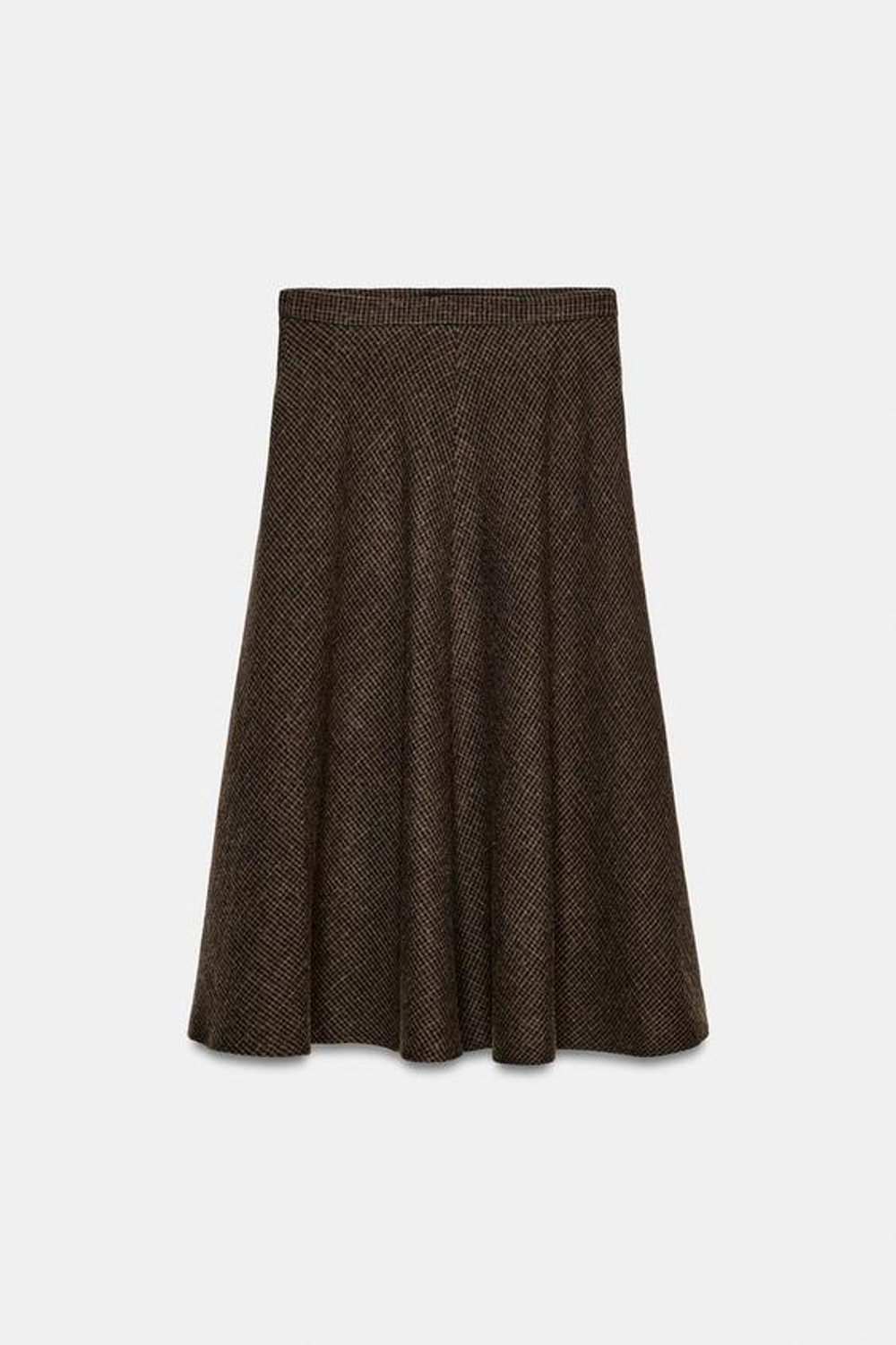 ZARA ЮБКА ИЗ СМЕСОВОЙ ШЕРСТИ «ГУСИНАЯ ЛАПКА» — ZW COLLECTION, РАЗНОЦВЕТНЫЙ