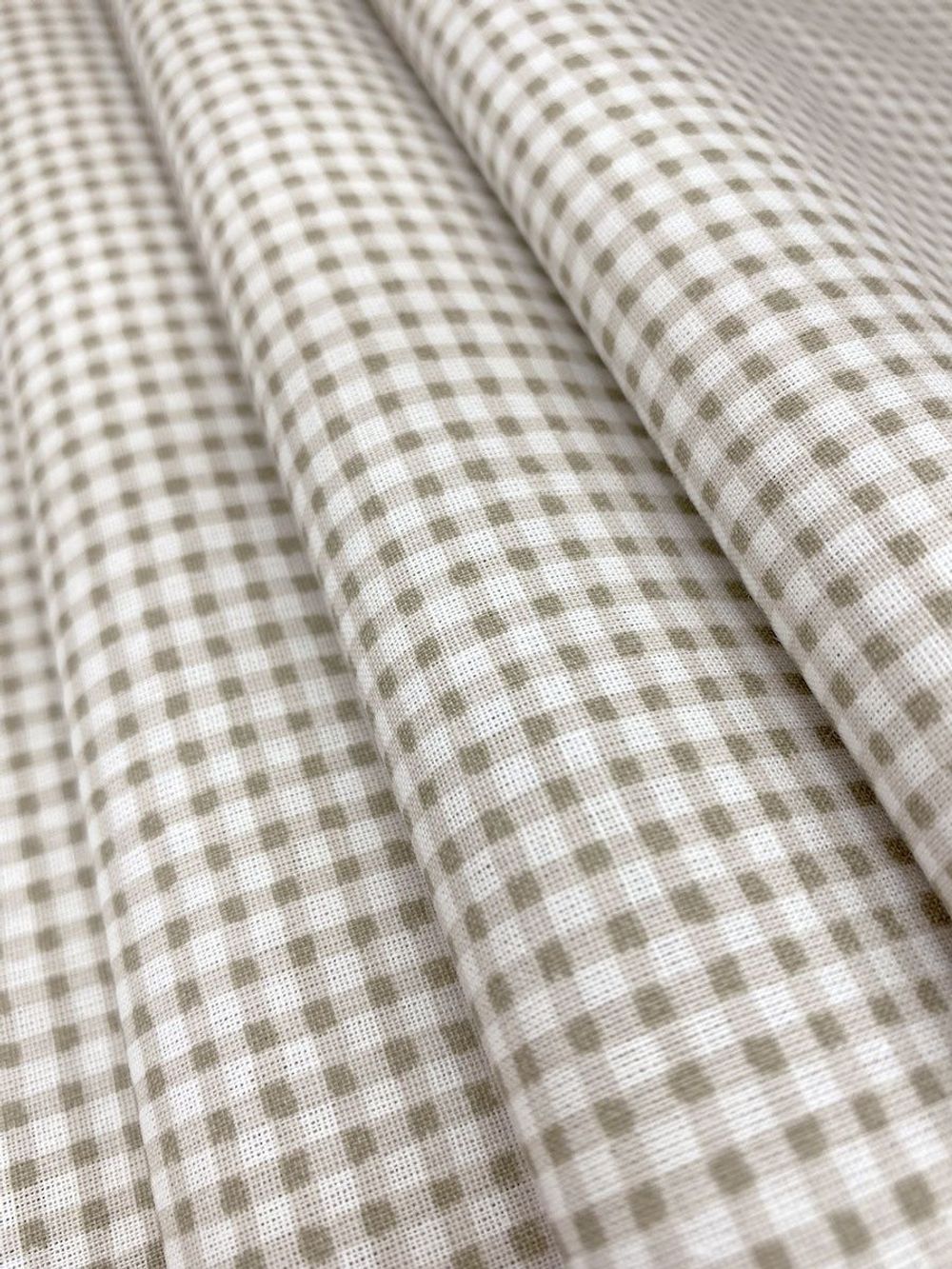 Постельное белье перкаль Сказка "Бежевая клеточка" 1,5-сп Наволочка 50х70 см 1 шт Простынь 150x215 см Пододеяльник 145x215 см