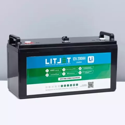 LITJET Тяговый аккумулятор глубокого цикла 12V 200Ah 2560Wh + display