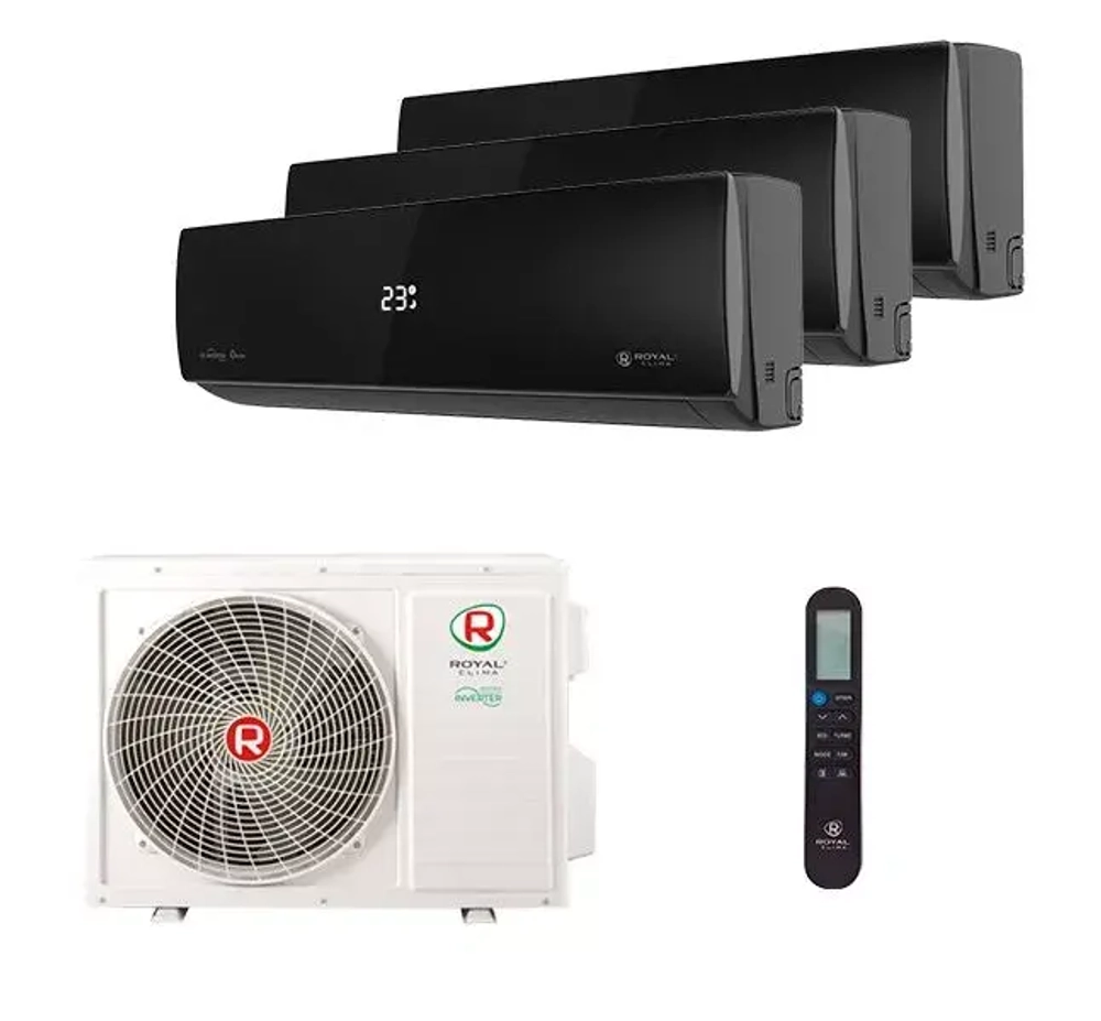 Мульти сплит система Royal Clima на 3 комнаты (25+25+25 кв.м) серия ATTICA NERO