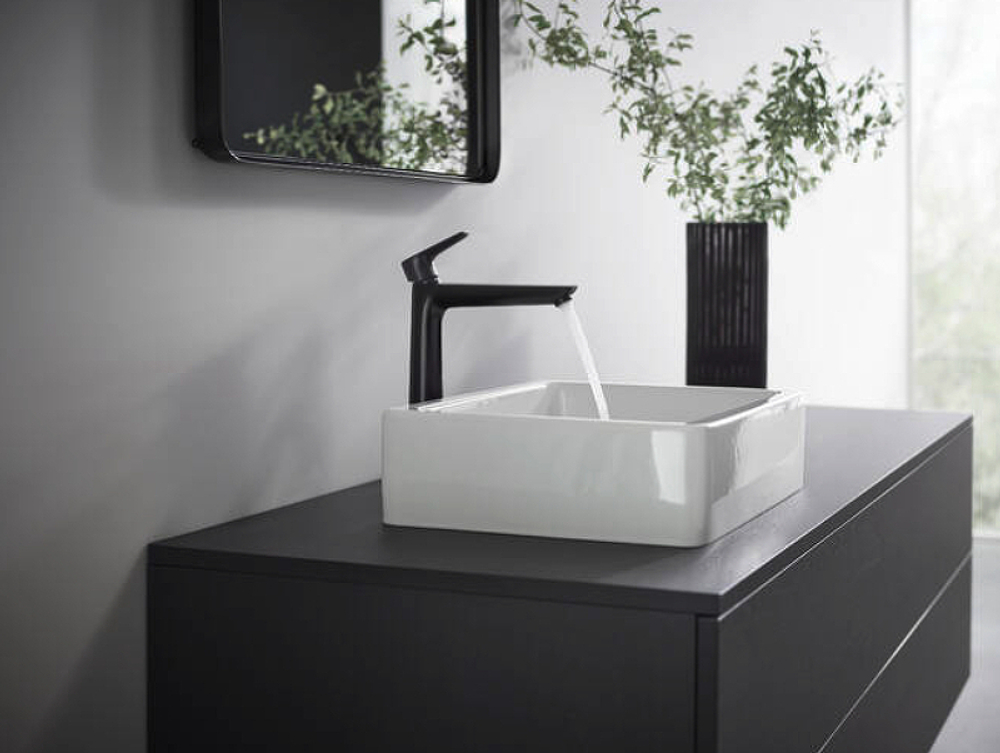 Смеситель для раковины Hansgrohe Talis E 71716670 черный матовый