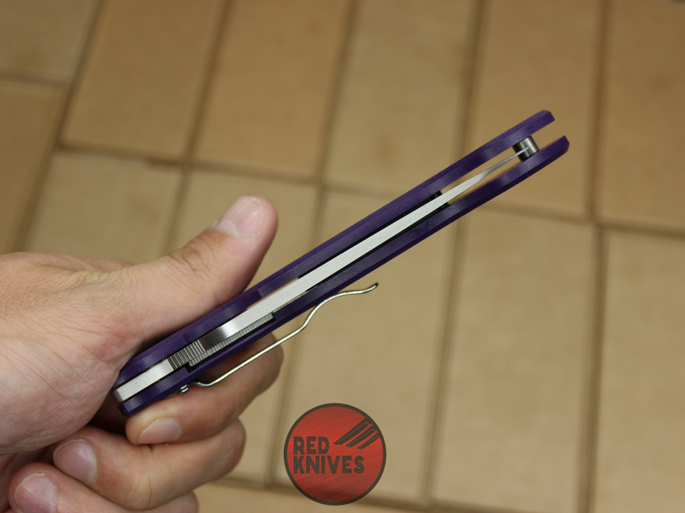 Складной нож Steelclaw Боец-3 (Реплика Spyderco Military), фиолетовая рукоять - сталь D2
