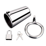 Серебристая сплошная клетка для фаллоса Ultimate Cock Tease Cage (Цвет: серебристый)