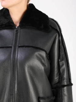 Дубленка зимняя натуральная оверсайз больших размеров