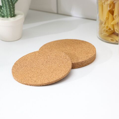 Набор из 4 пробковых подставок под горячее (Цвет: не задано)