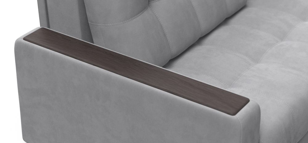 Диван Босс Велюр Монолит сталь