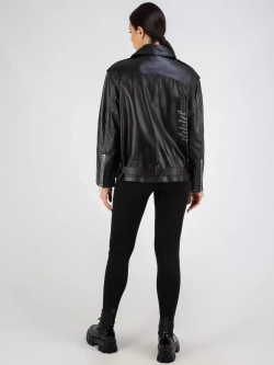 Кожаная куртка демисезонная оверсайз косуха