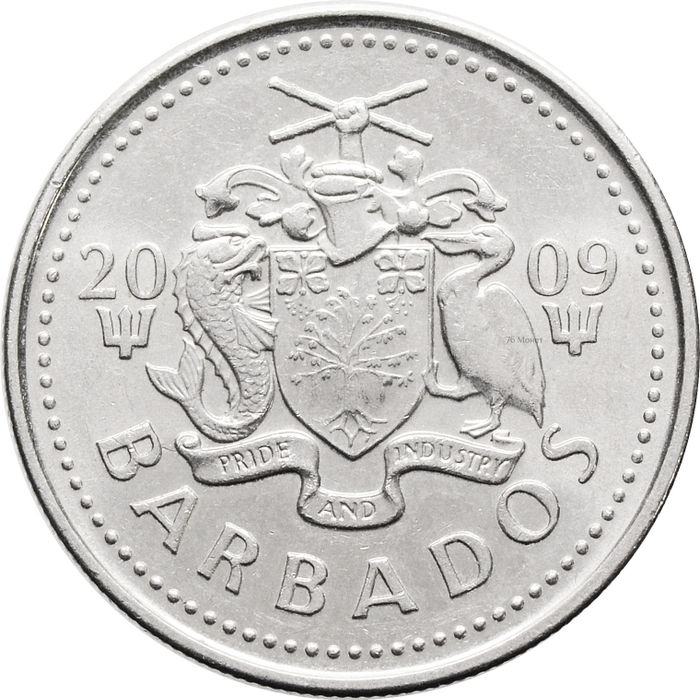 25 центов 2009 Барбадос