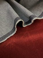 Джинса (деним) хлопок с эластаном Rochas вишневая с бархатным покрытием