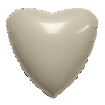 Шар (19''/48 см) Сердце, Мистик, Кремовый, Сатин, 1 шт. Г50