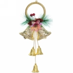 Украшение подвесное «Колокольчик с хвойной веточкой» 15*30 см, золото