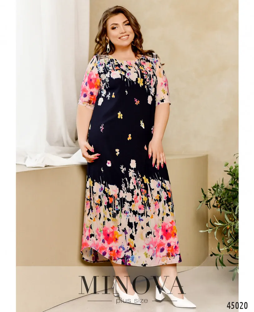 Платье 21-11-синий-купон Minova