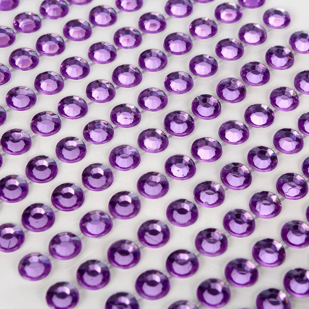 Наклейки Стразы, круглые, 22*10см, ассорти, С-40680