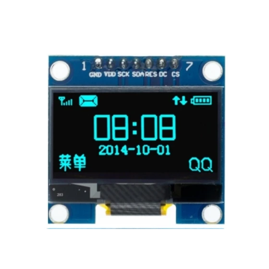 OLED дисплей 1.3 дюйма 128*64, SPI I2C, 7 pin, синий