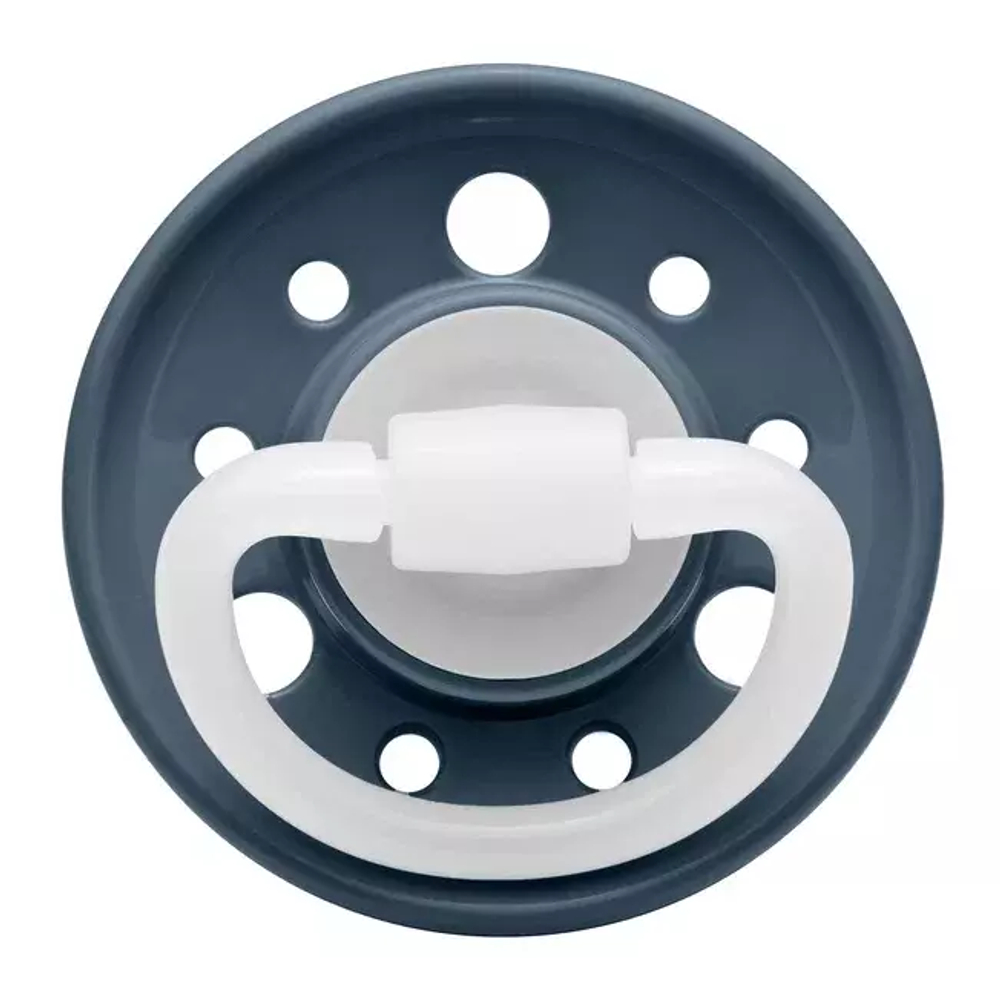 Пустышка латексная NIP "Cherry" 2 шт. для мальчиков, синий/тёмно синий, размер 1