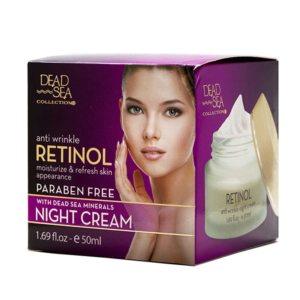 Ночной крем для лица против морщин с Ретинолом и минералами Мертвого моря DSC Retinol Anti-Wrinkle Night Cream 50мл