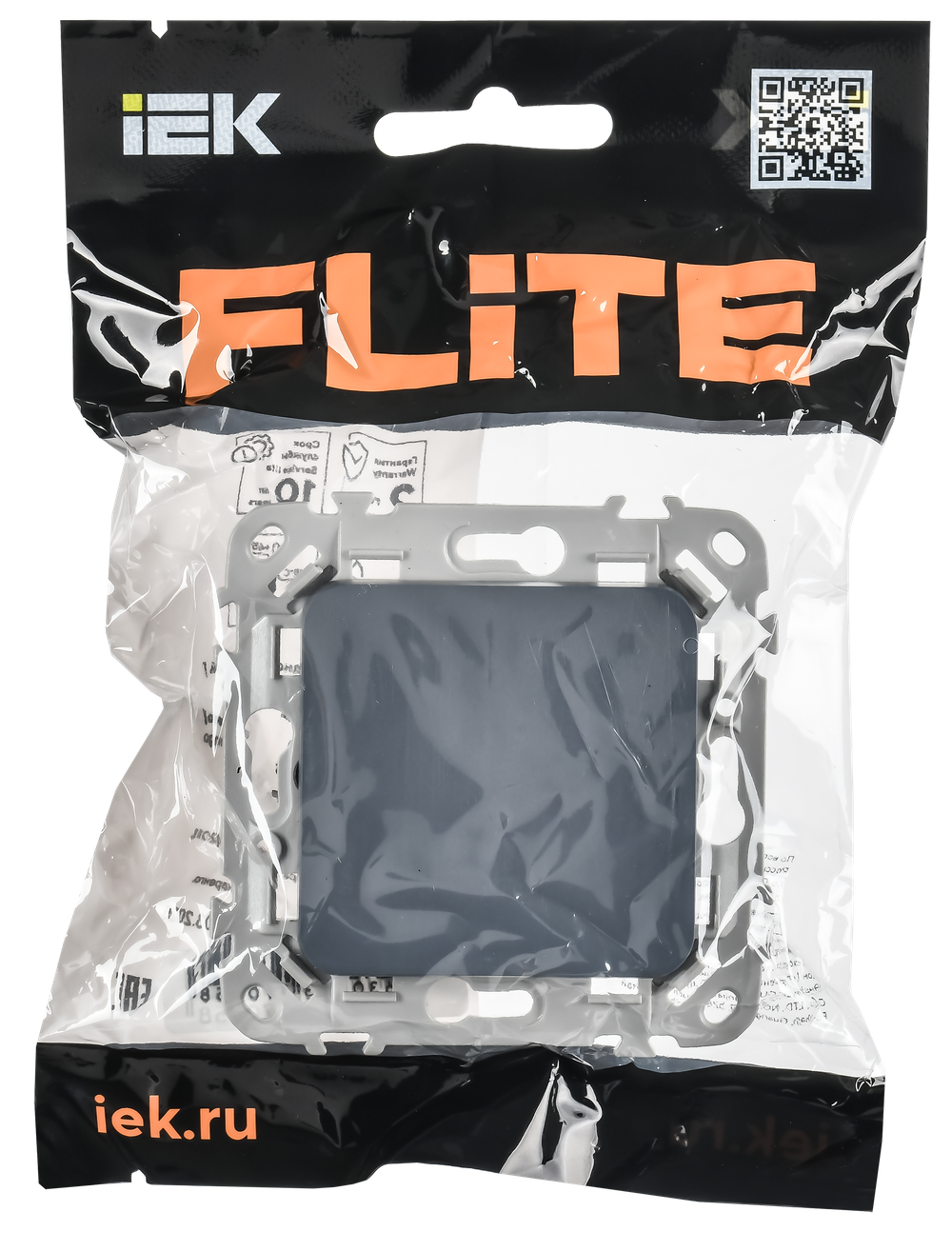 FLITE Выключатель 1-клавишный 10А ВС11-1-0-ФлМ маренго IEK