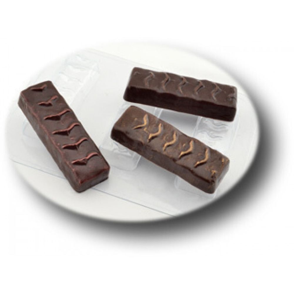 Форма для шоколада «Батончик классический», 21×14 см, 3 ячейки (9×3×1,6 см)