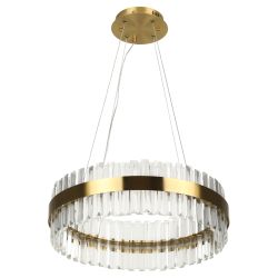 Люстра Rivoli Gwinnett 6193-201 подвесная светодиодная LED 3000-6300К 112 Вт с пультом | Хрусталь