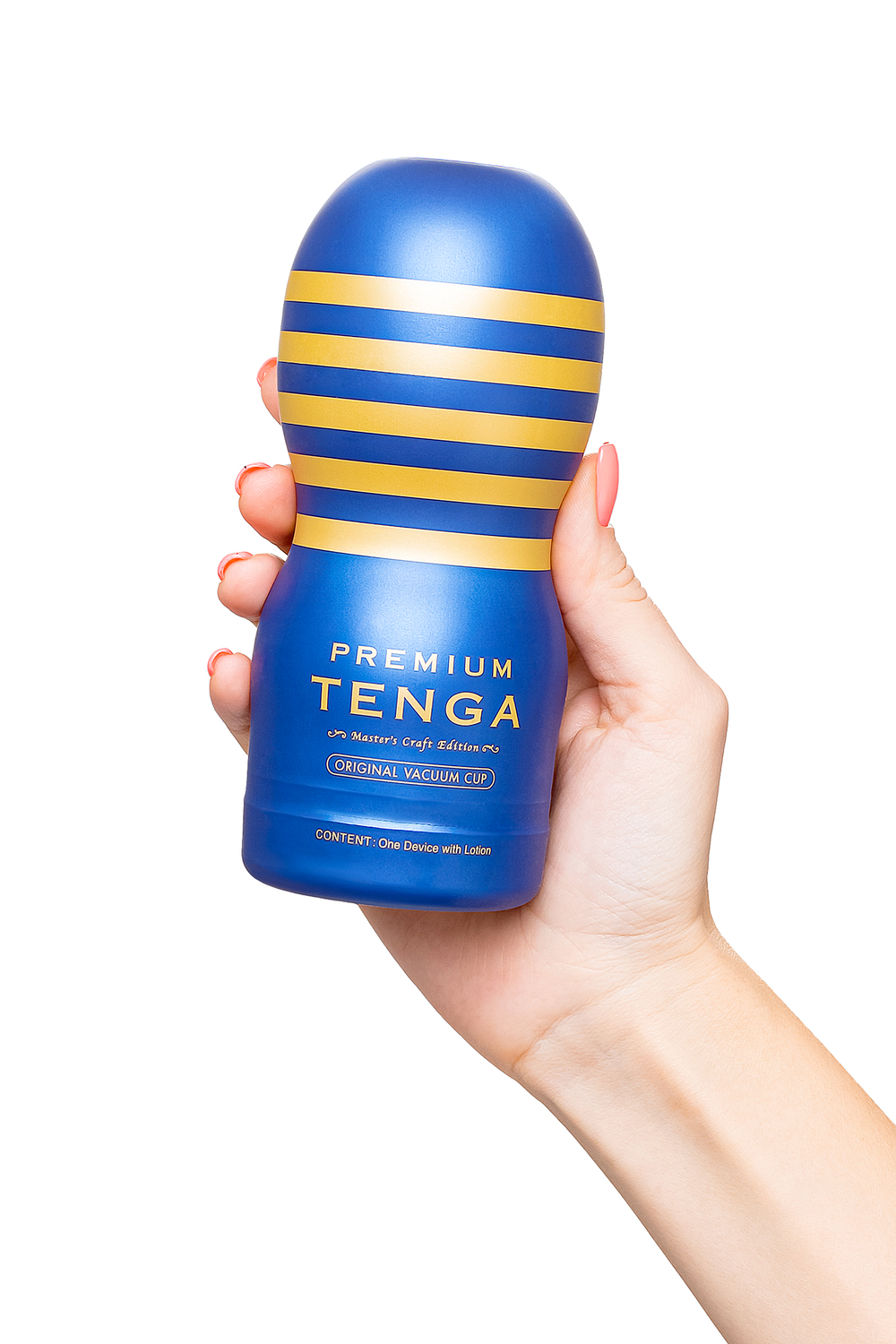 Нереалистичный мастурбатор Tenga Premium Original Vacuum Cup голубой 15,5 см