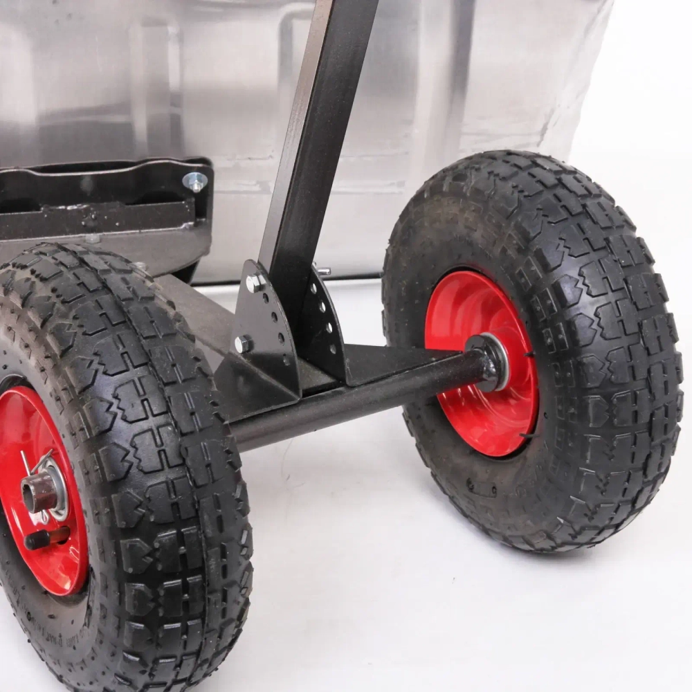 Движок для снега оцинкованный на колесах 750*430мм регул. угол наклона ручки, регул. высота ручки, большие пневматические колеса,регул. угол отвала