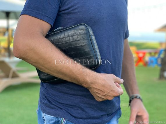 Мужская борсетка из кожи крокодила BG-399