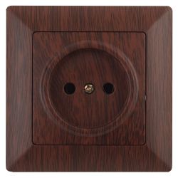 4-201-10 Intro Розетка 2P, 16А-250В, СУ, Solo, венге