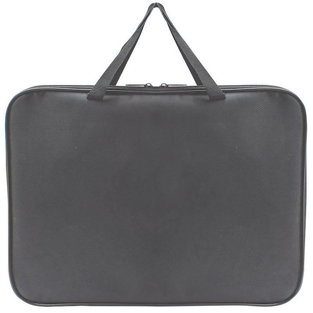 Папка офисная А4 цветная ЛАЙТ, ткань, 350*275*20 серая (Пчелка)