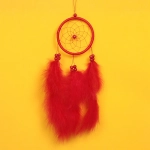 Украшение-оберег «Ловец Снов-Dream prince» 11*45см цвет красный