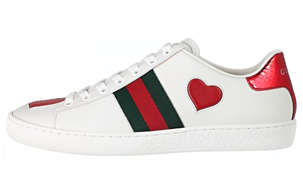 Gucci Wmns Ace Low "Heart" Women"s