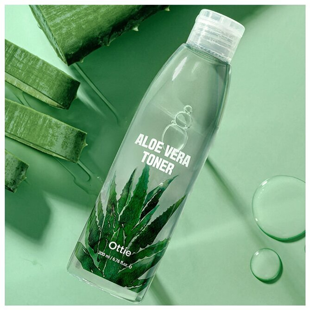 Успокаивающий тонер с тремя видами алоэ Ottie Aloe Vera Toner, 200мл
