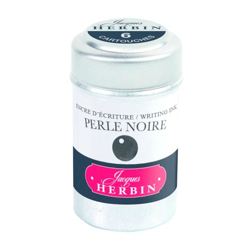 Картриджи для ручки Herbin Perle noire черные 6 шт (20109T)