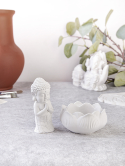 Набор Будда Мини 9см и подсвечник лотос