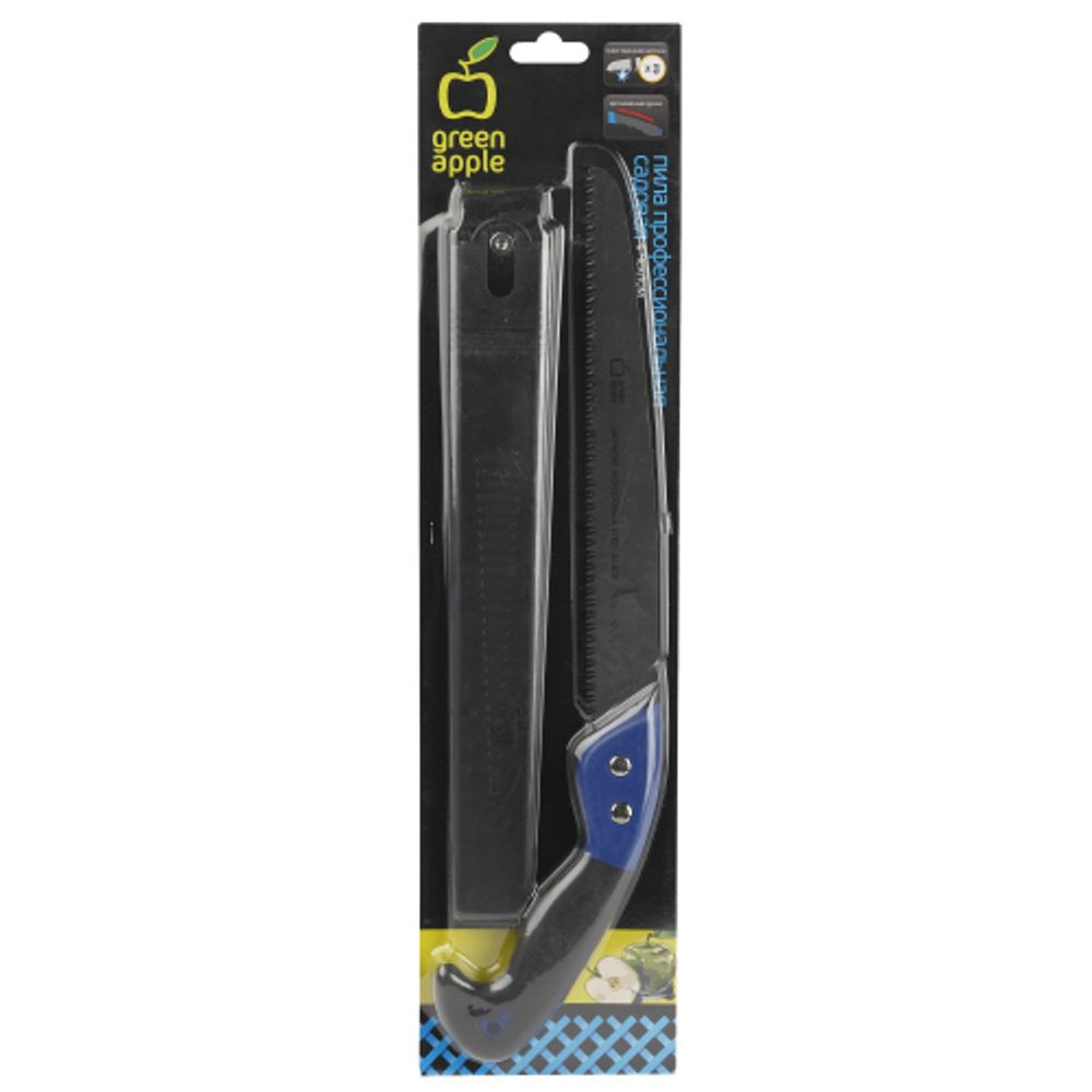 GTPS24-002 GREEN APPLE Пила профессиональная, садовая, с чехлом