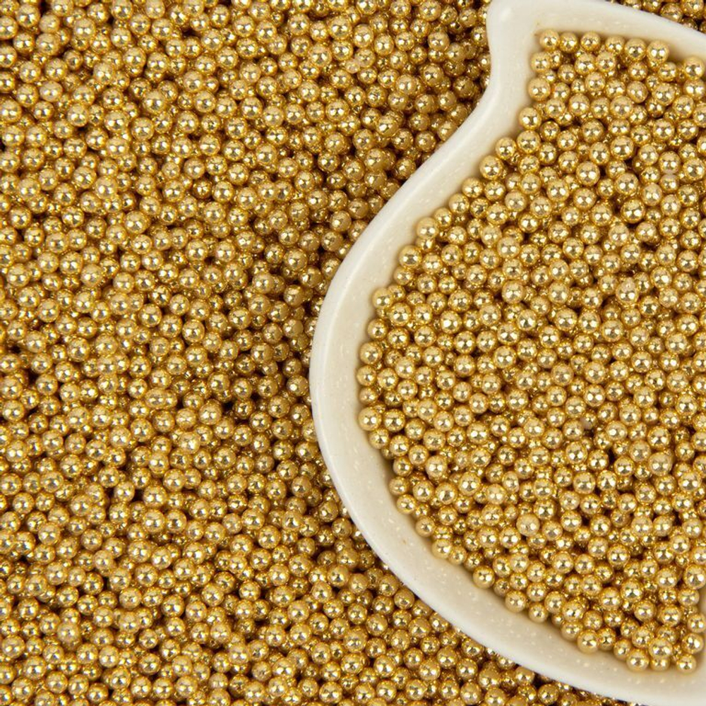 Шарики сахарные золото 2 мм 50 гр