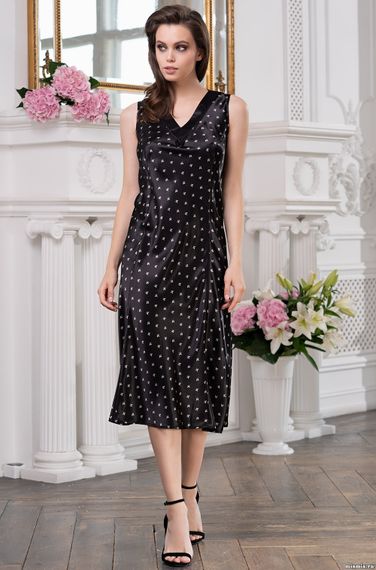 Длинная женская сорочка Mia-Mella КЛЕВЕР 8948 черная