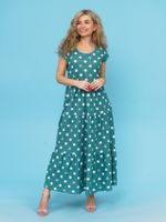 824 Платье "Горох/хаки" SveTekst (Акция)