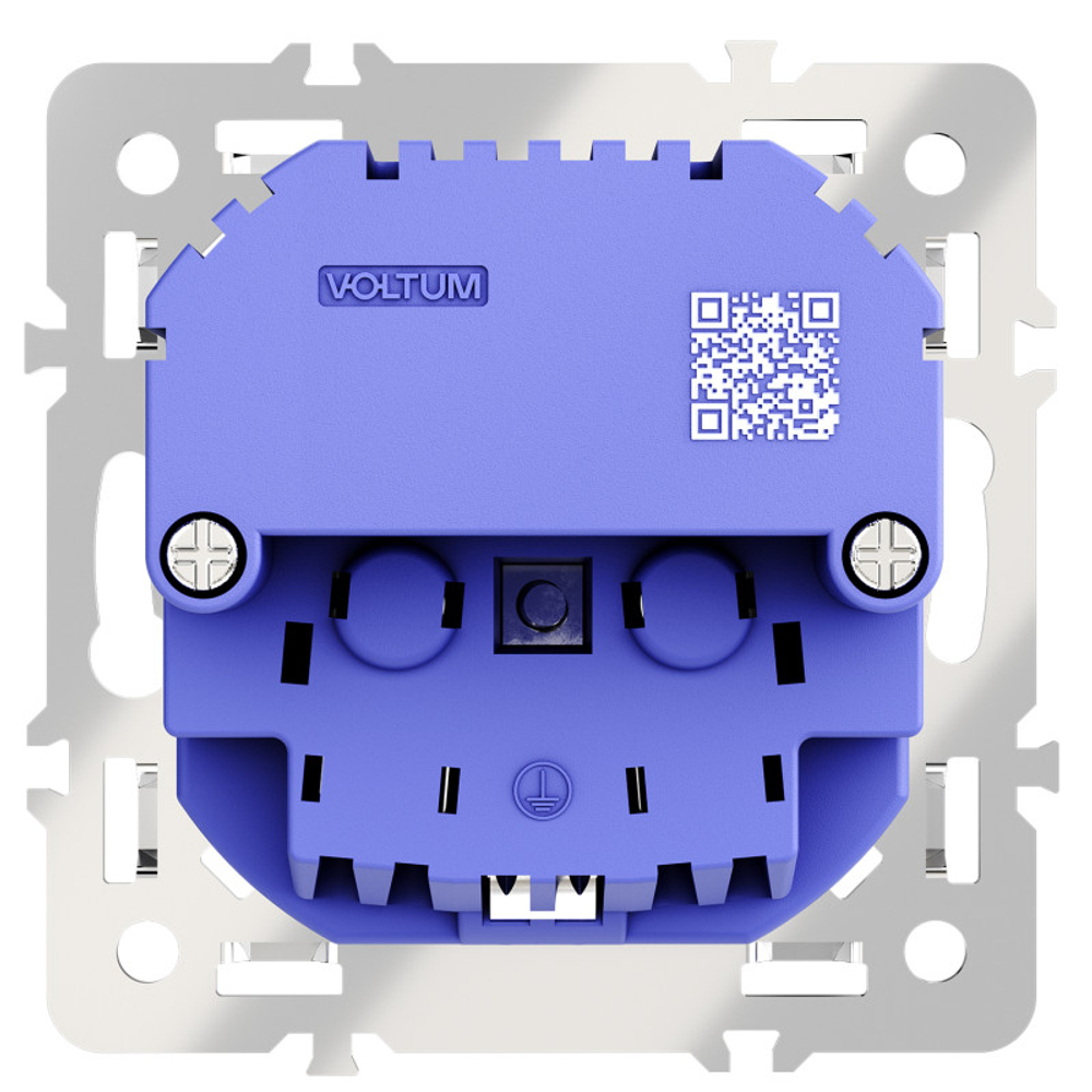 Механизм розетки с заземлением и защитными шторками 16А, с USB A+C, S70