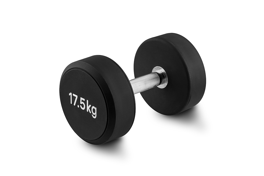 Гантель 17,5 кг PU (черный)