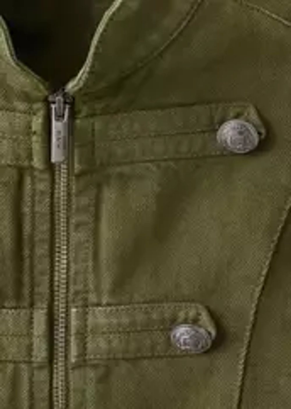 MANGO Приталенный жакет с воротником-стойкой, хаки