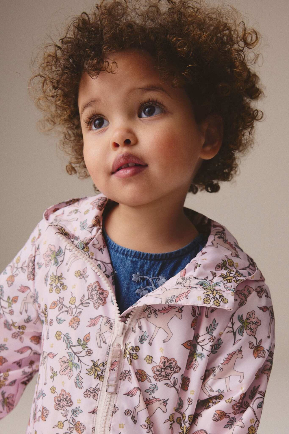 Дождевик с хлопковой подкладкой для девочки Next E25-120, Розовый