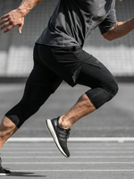 Шорты тренировочные двойные LEGENDA Gym Tigh черные