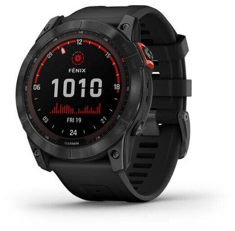 Умные часы Garmin Fenix 7X Solar серый с черным ремешком (010-02541-01)