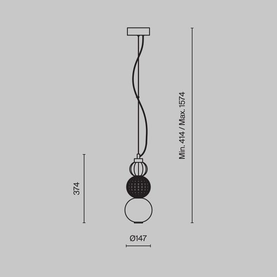 Подвесной светодиодный светильник Maytoni Collar P069PL-L16G3K