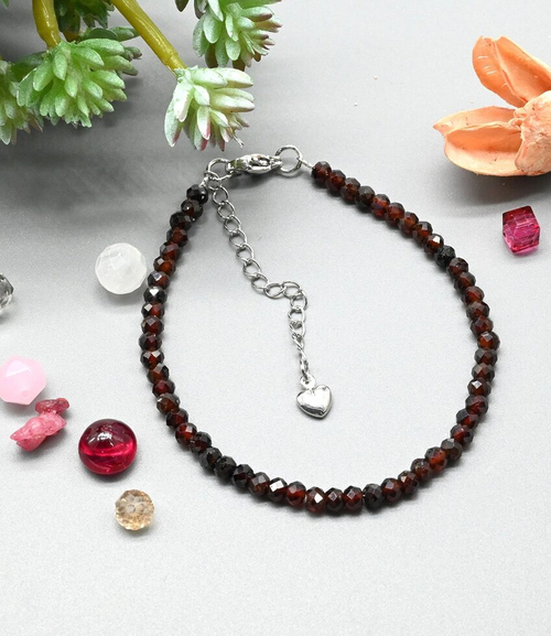 Браслет из граната рондель гр. 4*3 мм., 18 см