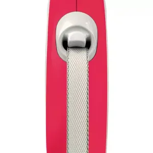 Рулетка flexi NEW LINE Comfort S (до 15 кг) лента 5 м серый/красный