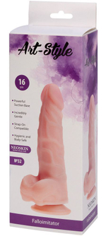 Фаллоимитатор Art-Style №32 на присоске, 21 см, крупные вены