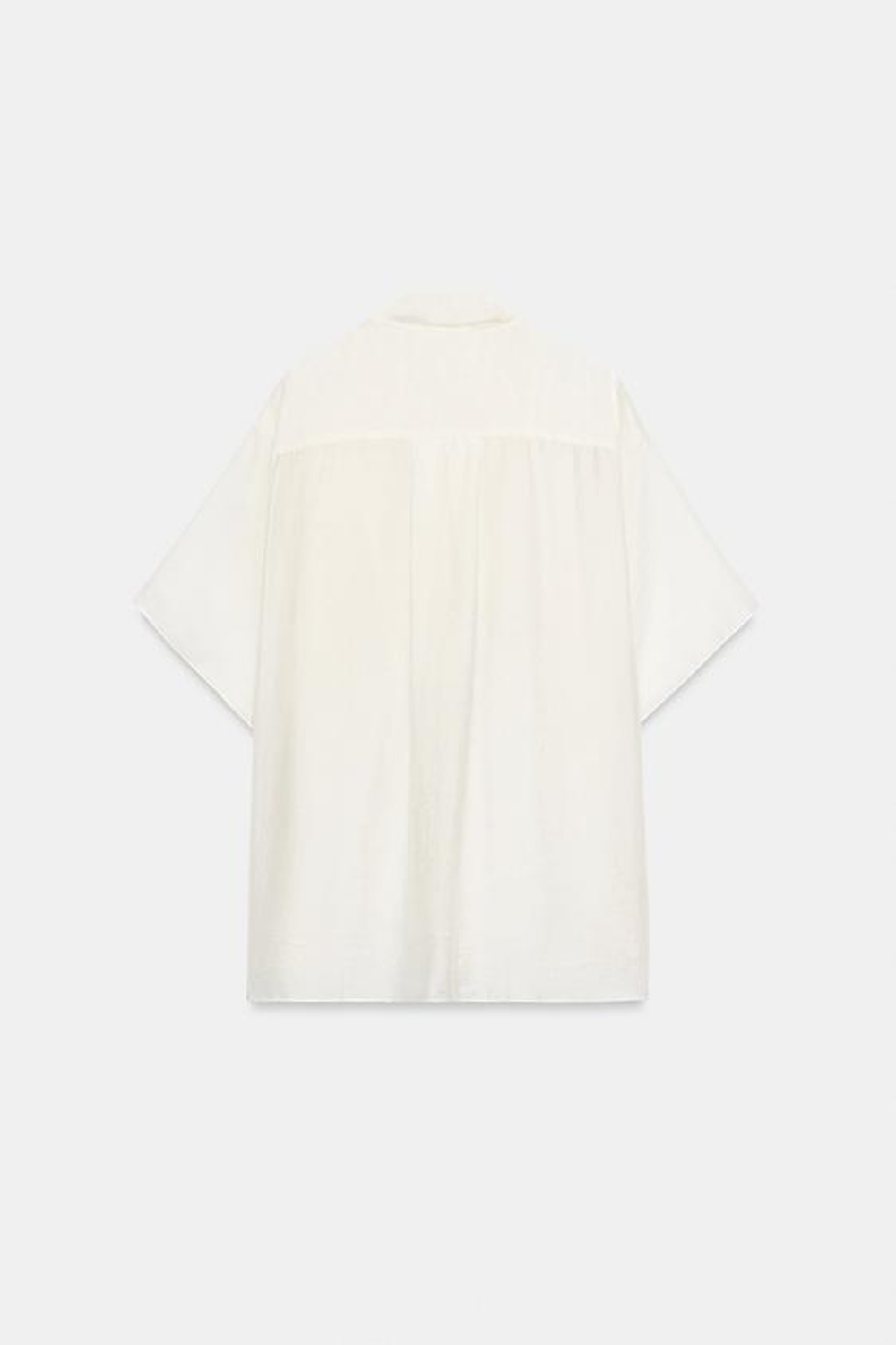 ZARA РУБАШКА С ШАРФОМ — ZW COLLECTION, БЕЛЫЙ