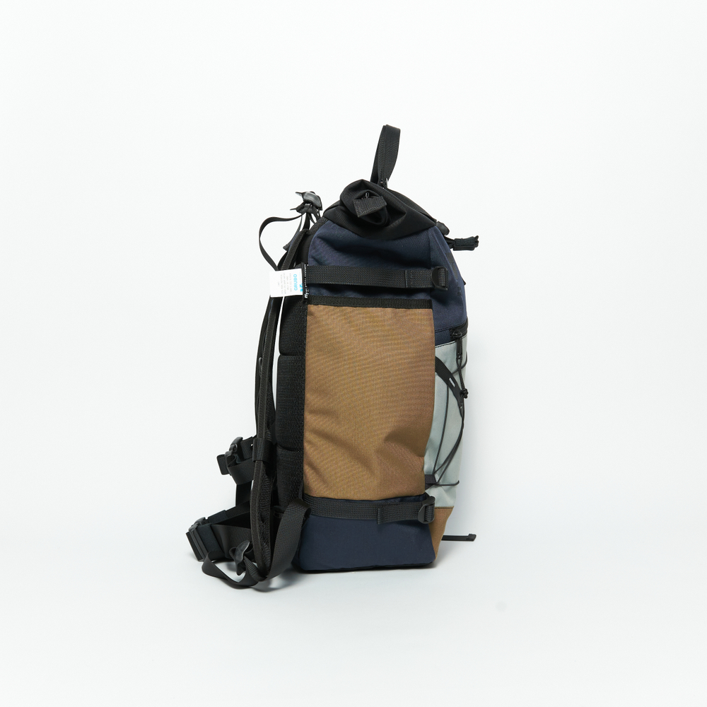 Рюкзак Rolltop Grubo 500 M светло-серый/бежево-коричневый/чернильный